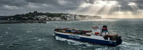 Ruta de ferry de Calais a Dover