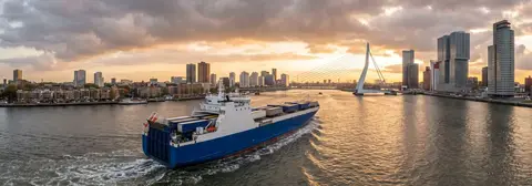 Ruta de ferry de Rotterdam a Dublín